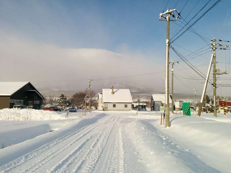 北海道の雪道